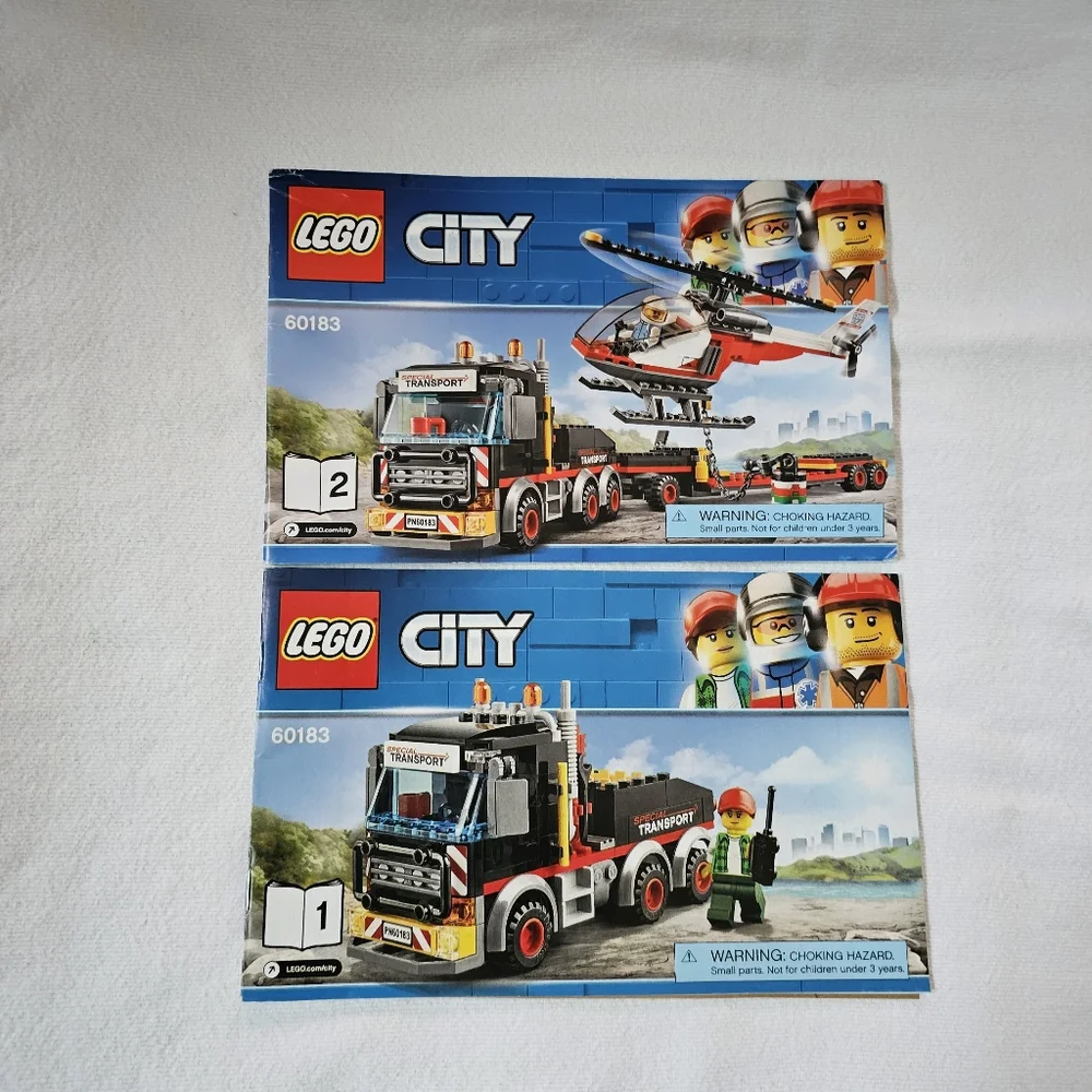 LEGO 60183 City Special Transport Vehicles 1 & 2 Instruction Manuals Only